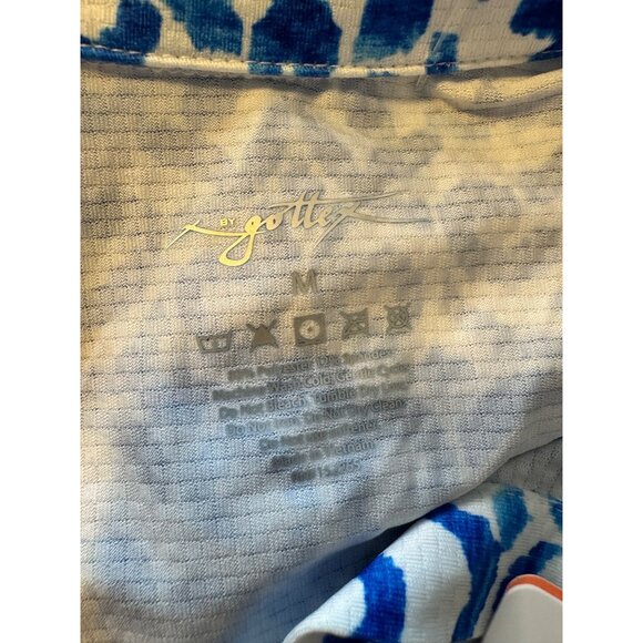 Gottex Racer Back Golf Tennis Shirt Size Medium Santorini Blue NWT Sleeveless $8 - Picture 5 of 9